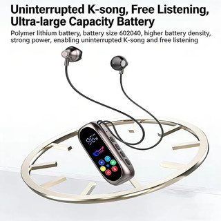 Tai nghe kẹp Tai nghe Bluetooth 5.4 Tai nghe chơi game Tai nghe không dâyTWS Hỗ trợ thẻ TF K Chế độ màn hình bài hát