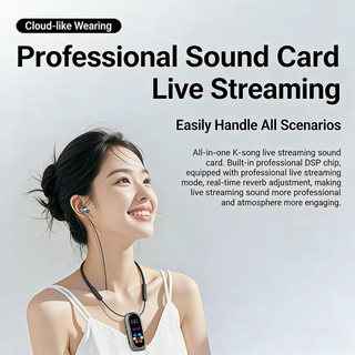Tai nghe kẹp Tai nghe Bluetooth 5.4 Tai nghe chơi game Tai nghe không dâyTWS Hỗ trợ thẻ TF K Chế độ màn hình bài hát