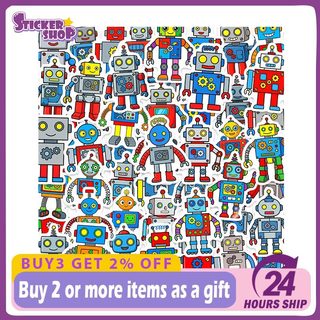 Bộ 50 Robot Kawaii Graffiti Miếng Dán DIY Taptop Ván Trượt Hành Lý Chống Thấm Nước Hoạt Hình Miếng Dán Đồ Chơi Trẻ Em