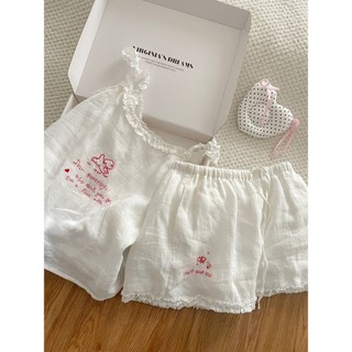 Đồ Ngủ Nữ Hai Mảnh Ren Cạnh, Màu Trơn Nhẹ Nhàng