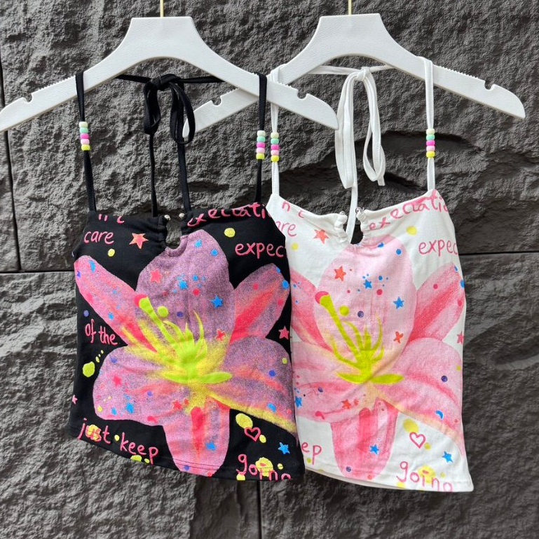Áo yếm Top Hot Girl Style Niche In cổ dây gợi cảm