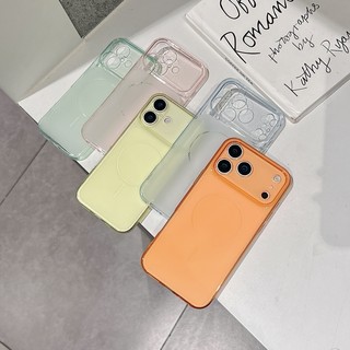 Ốp điện thoại TPU mờ cửa sổ lớn màu vàng mới phù hợp cho iPhone 11 12 13 14 15 16 17 Pro Max bao gồm tất cả vỏ mềm silicon chống rơi