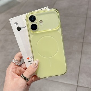 Ốp điện thoại TPU mờ cửa sổ lớn màu vàng mới phù hợp cho iPhone 11 12 13 14 15 16 17 Pro Max bao gồm tất cả vỏ mềm silicon chống rơi