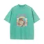 Áo sơ mi cầu vồng nam nữ tay ngắn từ bông cotton vintage, thoáng khí