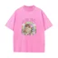 Áo sơ mi cầu vồng nam nữ tay ngắn từ bông cotton vintage, thoáng khí