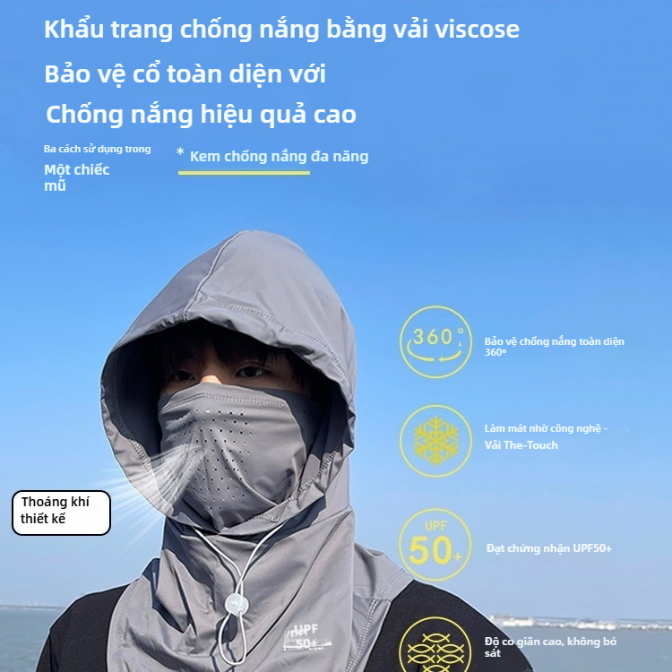 Mũ bảo vệ mặt SEAMETAL chống nắng cho mùa hè - Phù hợp đi bộ đường dài và cắm trại