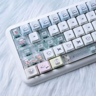 Line Dog Side Shine Through Keycaps PBT Dye-sub Cherry Profile Keycap Custom Keycaps Tương thích với Cherry Gateron MX Switch