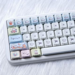 Line Dog Side Shine Through Keycaps PBT Dye-sub Cherry Profile Keycap Custom Keycaps Tương thích với Cherry Gateron MX Switch