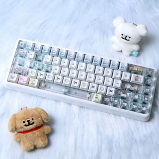 Line Dog Side Shine Through Keycaps PBT Dye-sub Cherry Profile Keycap Custom Keycaps Tương thích với Cherry Gateron MX Switch