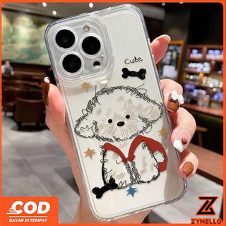 Thích hợp cho OPPO Reno15F Reno15 PRO Reno14F Reno 13F Reno12 F Reno 11F Reno10 Reno8Z Reno7Z Reno8T Reno5 Reno4 Reno6z Vỏ điện thoại TPU chống sốc hình chó con hoạt hình dễ thương