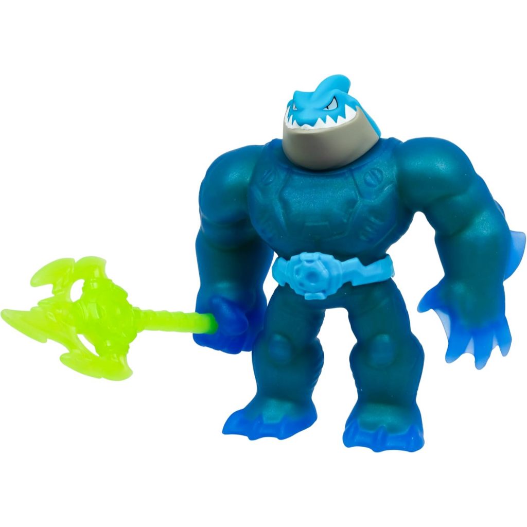 Heroes of Goo Jit Zu Meteor Madness, Co Giãn Battle Thrash Nhân vật hành động sưu tập, với Squishy Goo Filling & Power Trident độc đáo, Đồ chơi giác quan xúc giác kéo dài đến 3X