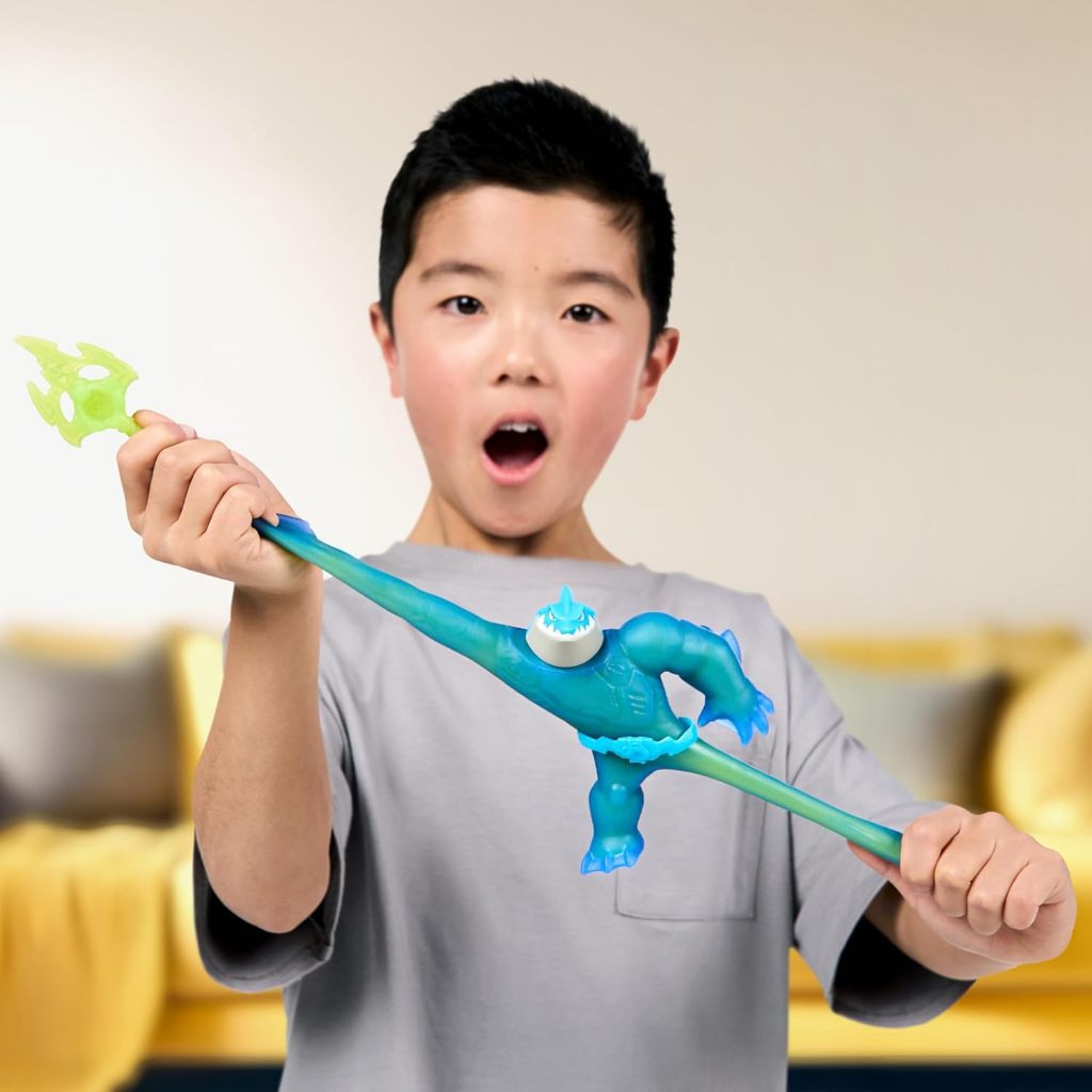 Heroes of Goo Jit Zu Meteor Madness, Co Giãn Battle Thrash Nhân vật hành động sưu tập, với Squishy Goo Filling & Power Trident độc đáo, Đồ chơi giác quan xúc giác kéo dài đến 3X