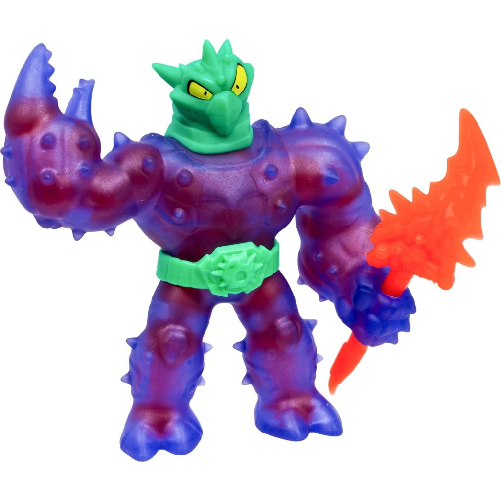Heroes of Goo Jit Zu Meteor Madness, Nhân vật hành động tập hợp chiến đấu co giãn, với giáo làm đầy & sấm sét độc đáo của Goo, đồ chơi giác quan xúc giác kéo dài đến 3