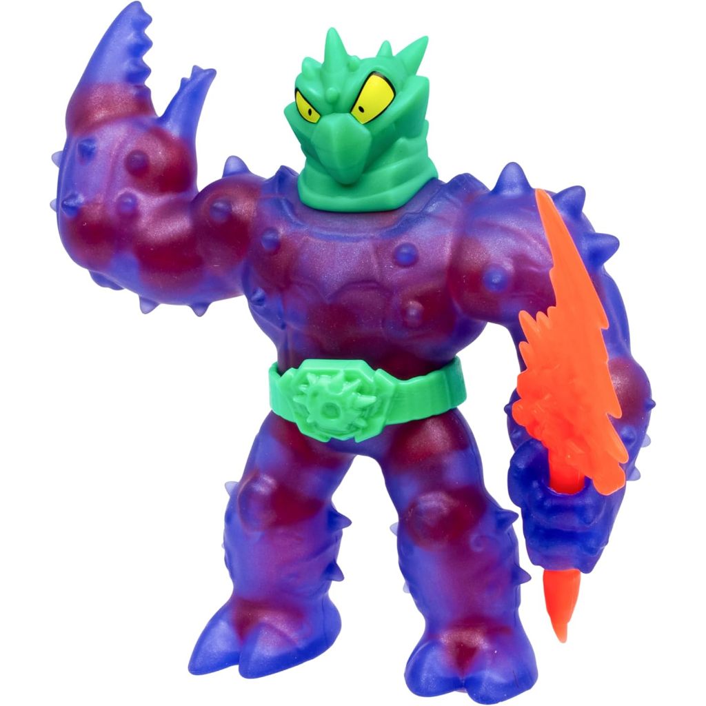 Heroes of Goo Jit Zu Meteor Madness, Nhân vật hành động tập hợp chiến đấu co giãn, với giáo làm đầy & sấm sét độc đáo của Goo, đồ chơi giác quan xúc giác kéo dài đến 3