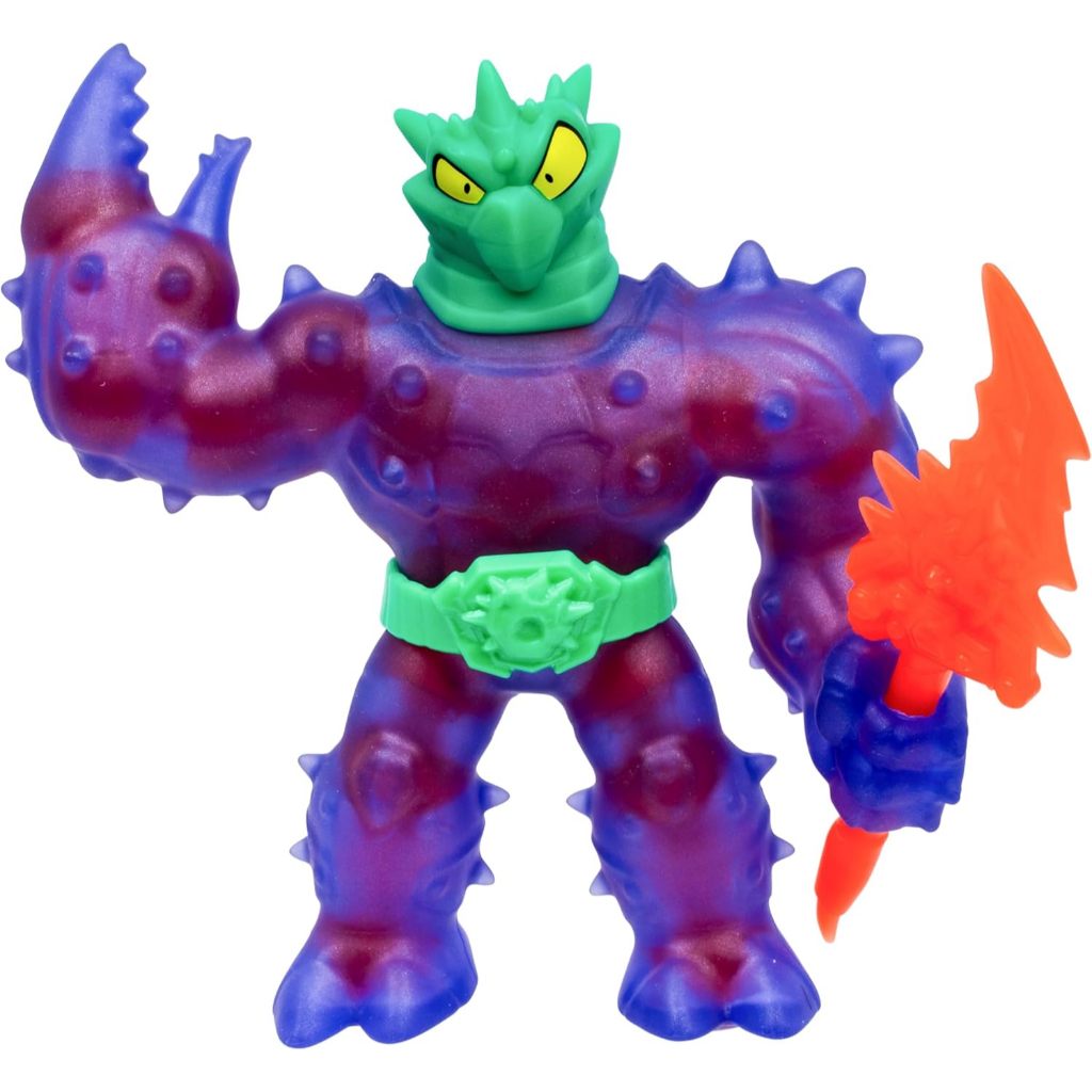 Heroes of Goo Jit Zu Meteor Madness, Nhân vật hành động tập hợp chiến đấu co giãn, với giáo làm đầy & sấm sét độc đáo của Goo, đồ chơi giác quan xúc giác kéo dài đến 3