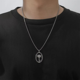 Dây chuyền mặt trăng thép không gỉ, thiết kế vintage phù thủy, hộp dây xích rỗng, món quà độc đáo