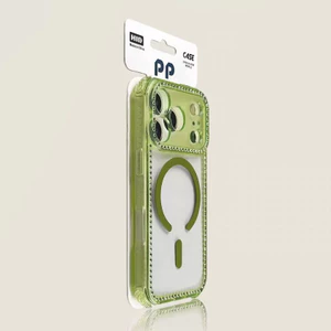 Ốp lưng cứng acrylic chất lượng cao / viền kim cương lấp lánh tương thích cho iPhone 16 pro max 17 pro max 16plus 17air ốp lưng