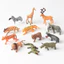 Mô Phỏng Động Vật Mini Bộ Mô Hình Đồ Chơi Sư Tử Hổ Nâu Gấu Cheetah Cá Sấu Voi Tê Giác Nai Sừng Tấm Ngựa Vằn