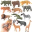 Mô Phỏng Động Vật Mini Bộ Mô Hình Đồ Chơi Sư Tử Hổ Nâu Gấu Cheetah Cá Sấu Voi Tê Giác Nai Sừng Tấm Ngựa Vằn