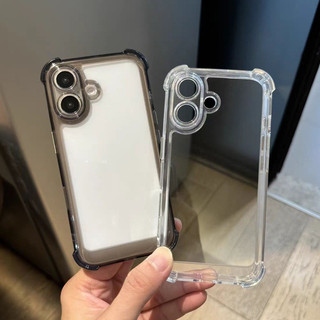 Ốp điện thoại chống rơi bốn góc trong suốt pha lê Thích hợp cho iPhone 11 12 13 14 15 16 Pro Max Plus Ốp lưng mềm TPU trong suốt