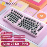 LEOBOG A75 Bộ bàn phím cơ Alice tùy chỉnh 2.4g Không dây ba chế độ Bluetooth RGB Diy Keycap Cấu trúc hàng đầu Trò chơi thể thao điện tử Văn phòng — ảnh 2