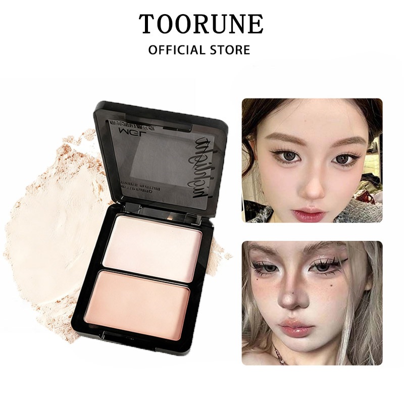 Herorange [11.3g]HERORANGE Phấn Bắt Sáng, Tạo Khối và Má Hồng Khay đôi  Matte Double Highlighting