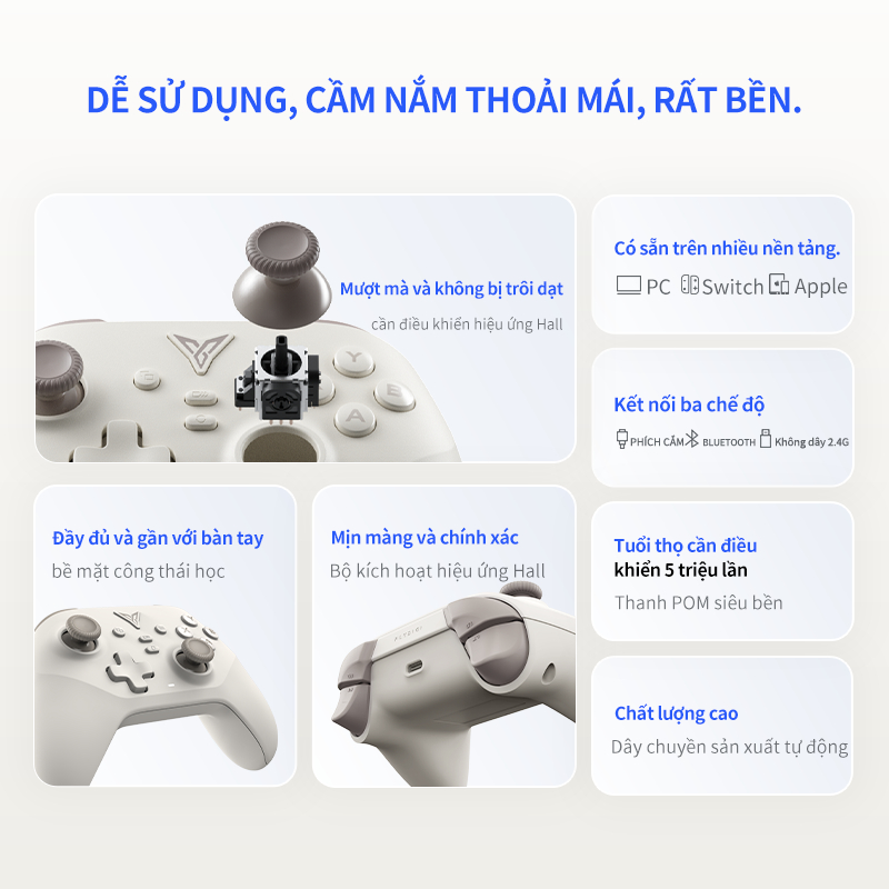 BH 12 tháng, Flydigi Dune fox Tay cầm game,Cần Hall không, trôi trễ thấ Cầm lâu không mỏip. | BigBuy360 - bigbuy360.vn