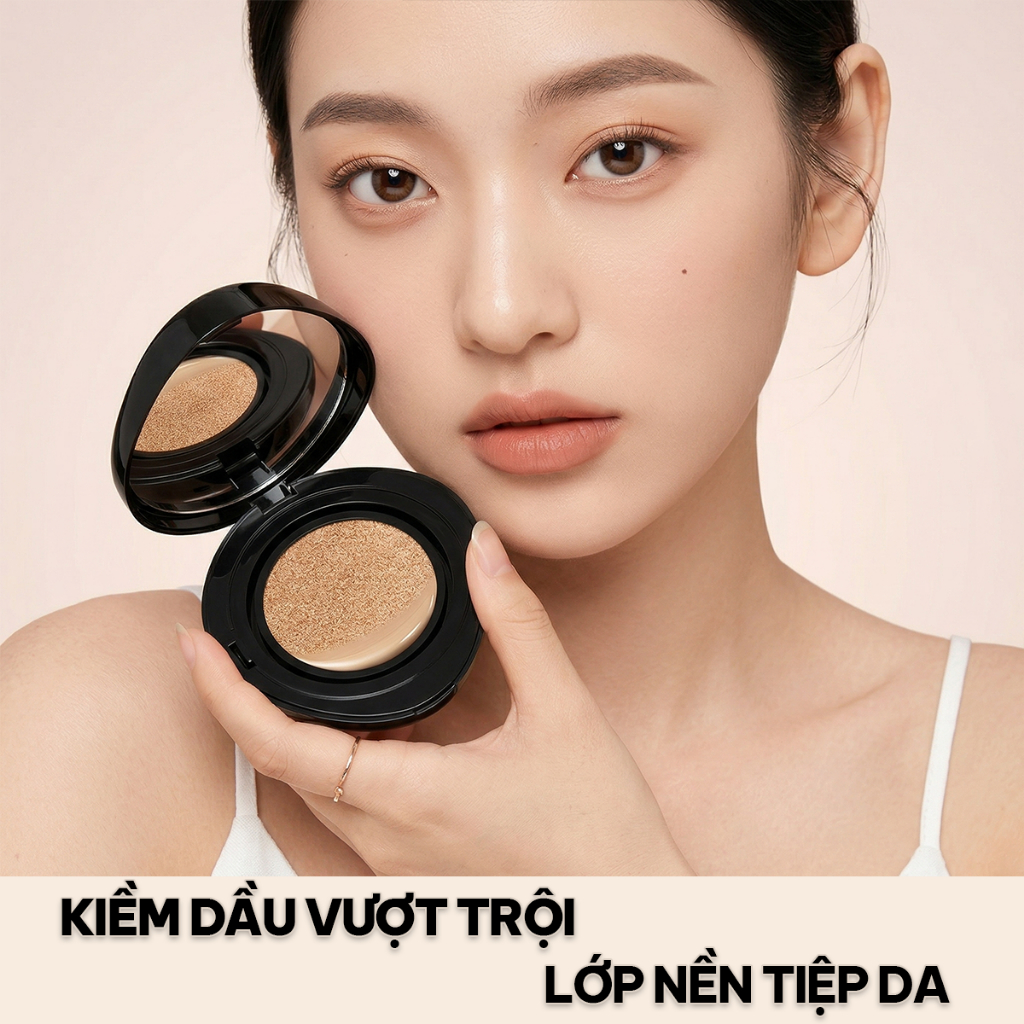 [FREESHIP] Phấn Nước Kiềm Dầu Cushion Mỏng Nhẹ Che Khuyết Điểm Lớp Nền Tự Nhiên Lâu Trôi 10g