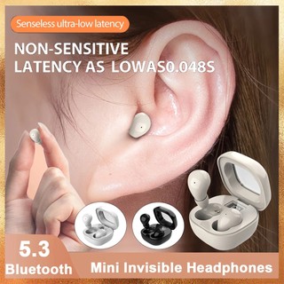 Tai nghe SK19 Bluetooth 5.3 Tai nghe vô hình Mini Tai nghe không dây TWS HIFI Giảm tiếng ồn âm thanh nổi có micrô