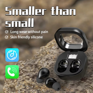 Tai nghe SK19 Bluetooth 5.3 Tai nghe vô hình Mini Tai nghe không dây TWS HIFI Giảm tiếng ồn âm thanh nổi có micrô