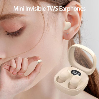 Tai nghe SK19 Bluetooth 5.3 Tai nghe vô hình Mini Tai nghe không dây TWS HIFI Giảm tiếng ồn âm thanh nổi có micrô