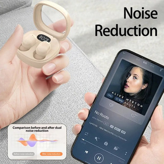 Tai nghe SK19 Bluetooth 5.3 Tai nghe vô hình Mini Tai nghe không dây TWS HIFI Giảm tiếng ồn âm thanh nổi có micrô