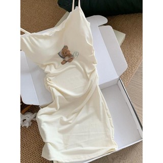 Váy ngủ nữ gấu bông dáng ôm ngọt ngào, thoải mái mặc ở nhà