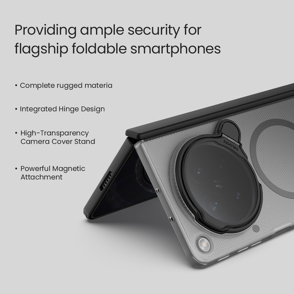 Nillkin Cho OPPO Find N6 Super Frosted Shield Prop PC Chống Sốc Chống Rơi Bảo Vệ Ống Kính Máy Ảnh Chân Đế Từ Cứng Ốp lưng Vỏ