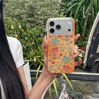 Ốp điện thoại iPhone 17 Pro max Họa tiết hoa màu TPU materia IMD