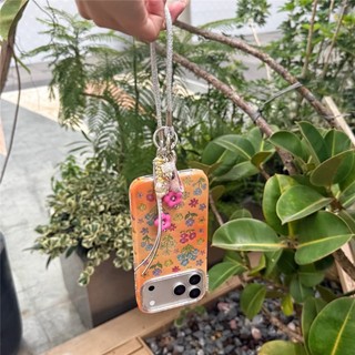 Ốp điện thoại iPhone 17 Pro max Họa tiết hoa màu TPU materia IMD
