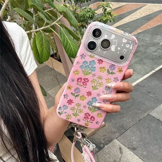 Ốp điện thoại iPhone 17 Pro max Họa tiết hoa màu TPU materia IMD