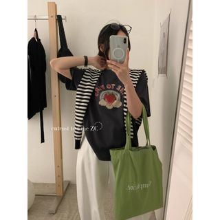 Áo Thun Nữ In Hình Hoạt Hình, Chất Liệu Cotton