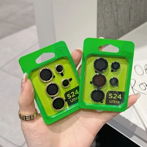 Bộ 2 cái Miếng dán ống kính camera mắt đại bàng vân CD sang trọng, phim ống kính kim loại phong cách ins hot trend cho Samsung S26 Ultra S25 Edge S24 S23 Plus S23 FE, chống trầy xước trong suốt HD không cấn ốp lưng có định vị