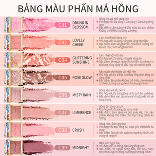 Phấn má hồng CATKIN 10g (Phấn má hồng mặt, Màu sắc tự nhiên, lâu trôi, Phấn má hồng Highlight 2 trong 1)