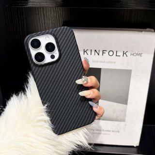 Dành cho iPhone 11 16 Pro Max 14 Pro 13 15 Plus 12 Pro Ốp điện thoại nối màu đen Kevlar kết cấu sợi carbon PC chống rơi và chống sốc Vỏ bảo vệ điện thoại