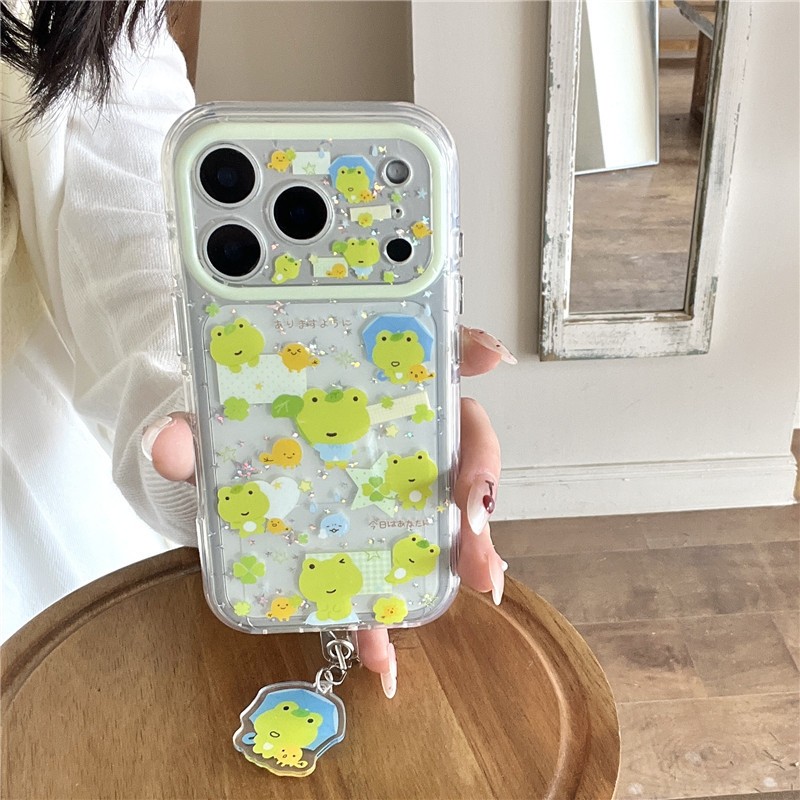 IPhone 17 Pro max Họa tiết ếch Chất liệu TPU xử lý IMD Vỏ điện thoại