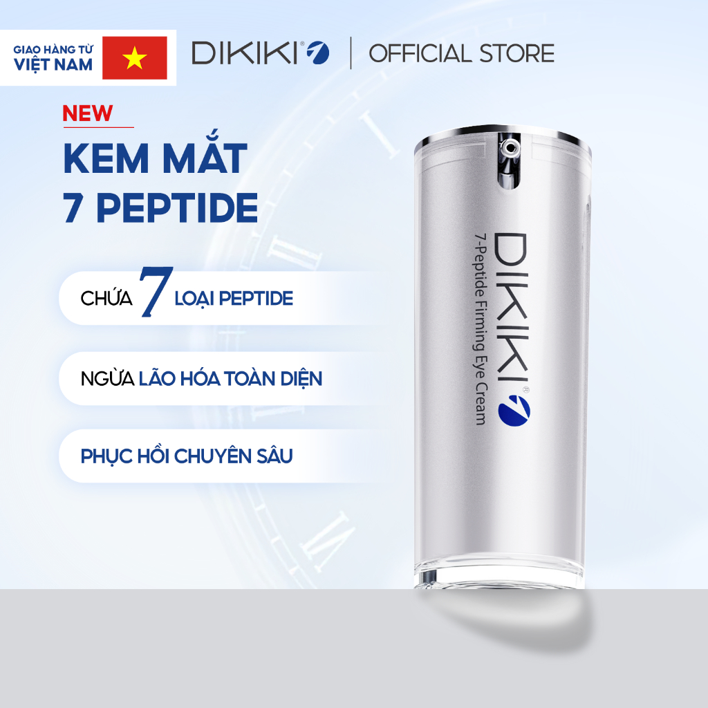 Kem Dưỡng Mắt DIKIKI 7 Peptide Ngừa Lão Hóa Giảm Quầng Thâm Mờ Nếp Nhăn Làm Sáng Da Dưỡng Ẩm