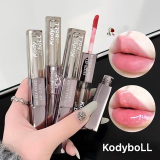 Son Môi 2 Đầu 2 Trong 1 KodyboLL - Son Lì Mờ Nhung + Dầu Dưỡng Môi Bóng Trong, Trang Điểm Môi Đa Năng K28