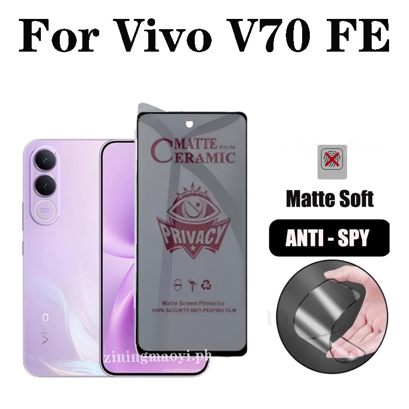 Phim Kính Cường Lực 3IN1 Vivo V70FE Cho Vivo V70 V70 Elite V60Lite Vivo Y05, Y04, Y03 Kính Bảo Vệ Màn Hình Toàn Bộ Chống Gián Điệp + Phim Ống Kính Máy Ảnh + Sợi Carbon Flim
