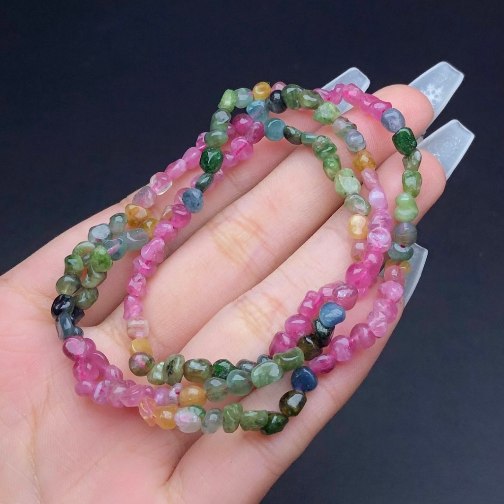 Vòng tay Tourmaline tự nhiên cao cấp nhiều vòng - May mắn và năng lượng tích cực