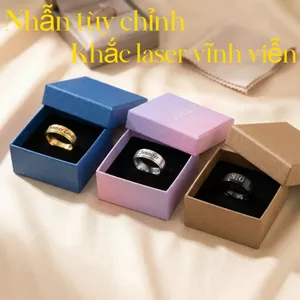Nhẫn kỷ niệm khắc tên/logô - Quà tặng độc đáo cho nam và nữ