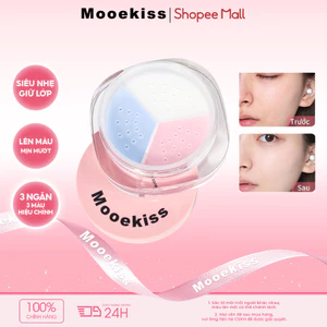 Bột đường viền 3 màu Mooekiss, sản phẩm trang điểm kiểm soát dầu, tác dụng trang điểm lâu trôi, 7,5g