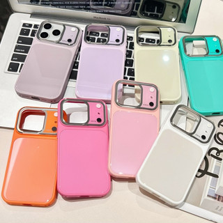Ốp Điện Thoại Kính Cường Lực Cảm Giác Đá Cam Hàn Quốc Cho iPhone 17Promax 17Pro 16Promax 13 14 15 Pro Max Vỏ Di Động Nữ Chống Sốc