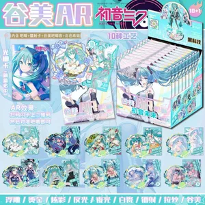Hatsune Miku 75mm Hộp Mù Pin Huy Hiệu Bộ Thẻ Holo Anime Hàng Hóa Trang Trí Sưu Tập
